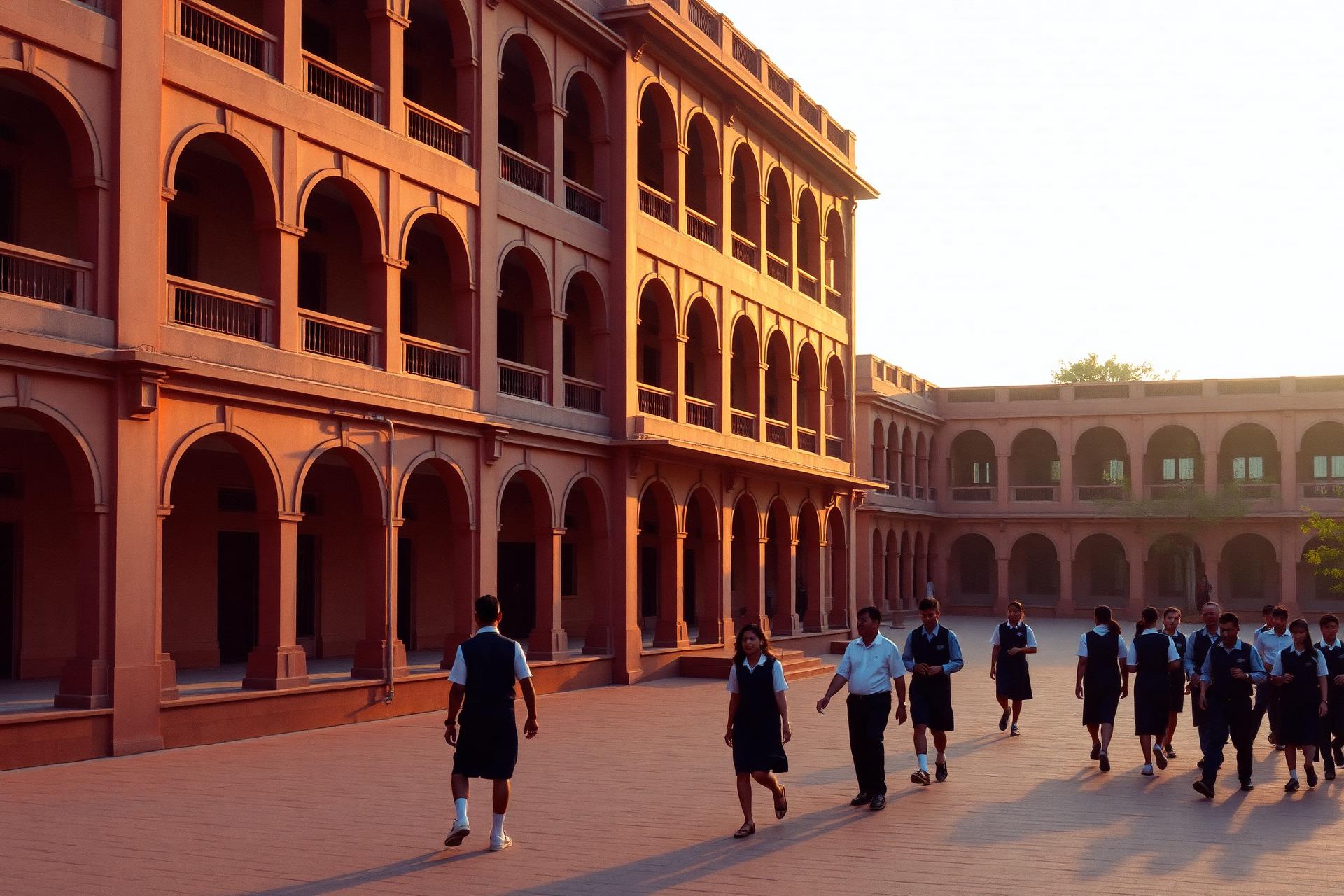 The campus at first bell